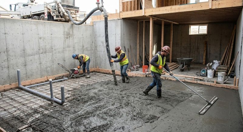 Basement Concrete Installation in Moorhead, MN