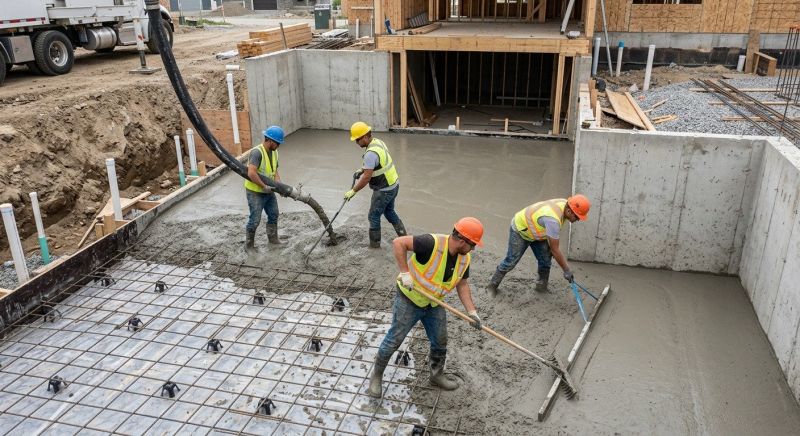 Basement Concrete Pouring in West Fargo, ND