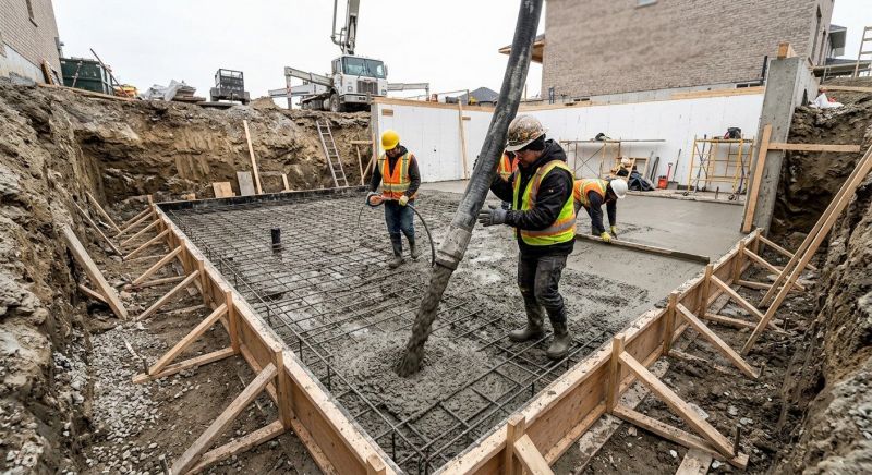 Basement Concrete Pouring in West Fargo, ND