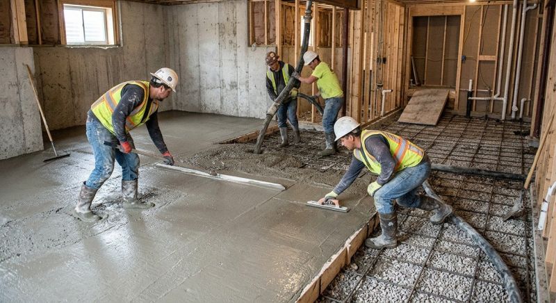 Basement Concrete Pouring in West Fargo, ND