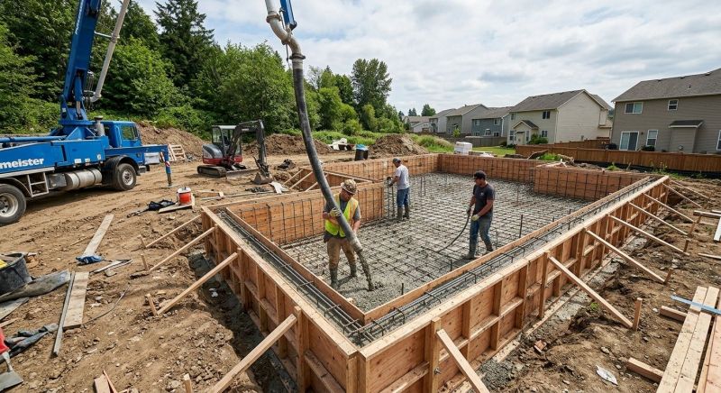 Cement Foundation Installation in West Fargo, ND