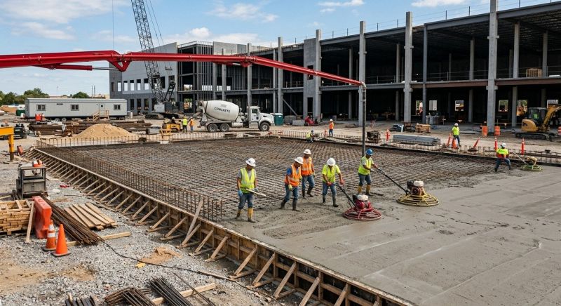 Commercial Slab Construction in Moorhead, MN