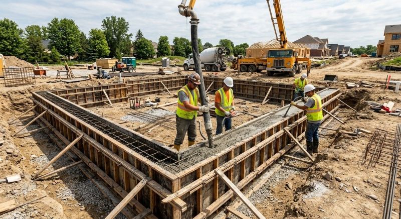 Concrete Foundation Pouring in West Fargo, ND