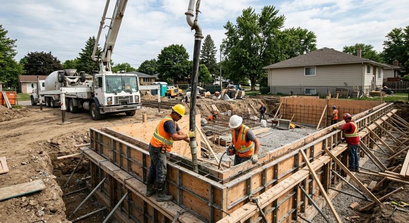 Foundation Wall Pouring in West Fargo, ND